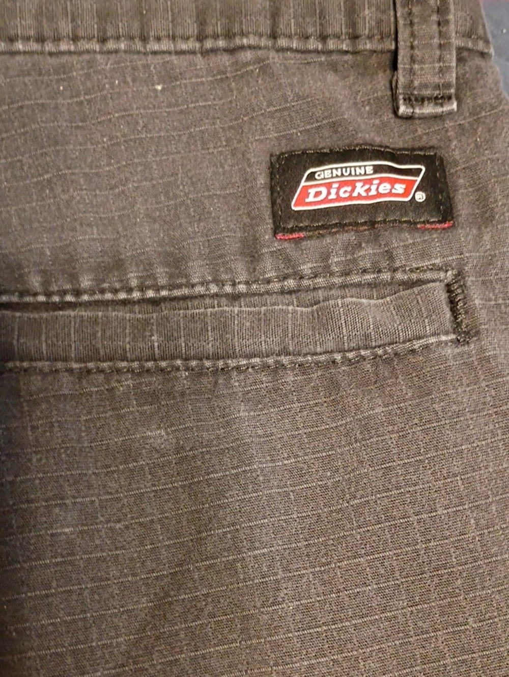 Dickies Mens Size 38 Dark Gray Button & Zipper Fly 100% Cotton Mesh Pattern - Picture 3 of 5